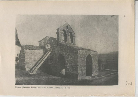 Arte Hispanico lamina numerada 003: Exterior Iglesia de Santa Comba en Bande, orense
