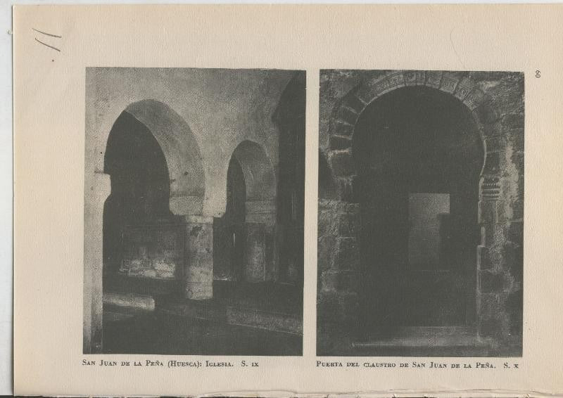 Arte Hispanico lamina numerada 011: Iglesia de San Juan de la Peña, Huesca