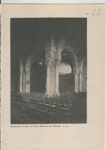 Arte Hispanico lamina numerada 022: Iglesia de sant Pere de les Puelles de Barcelona