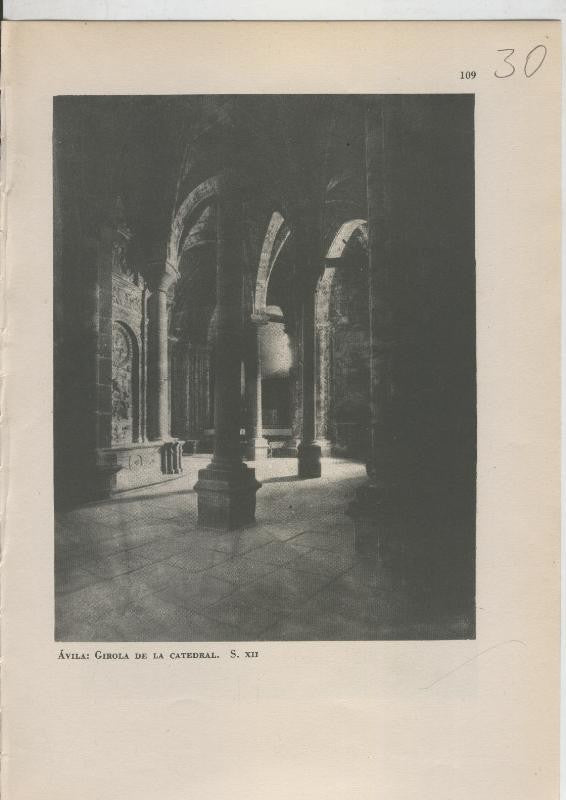 Arte Hispanico lamina numerada 030: Girola de la catedral de Avila