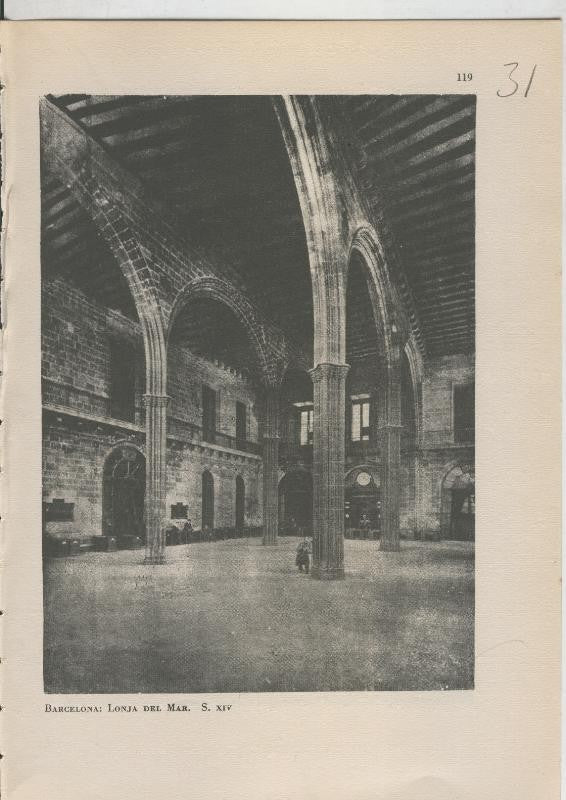 Arte Hispanico lamina numerada 031: Lonja del Mar, Barcelona