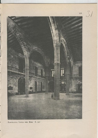 Arte Hispanico lamina numerada 031: Lonja del Mar, Barcelona