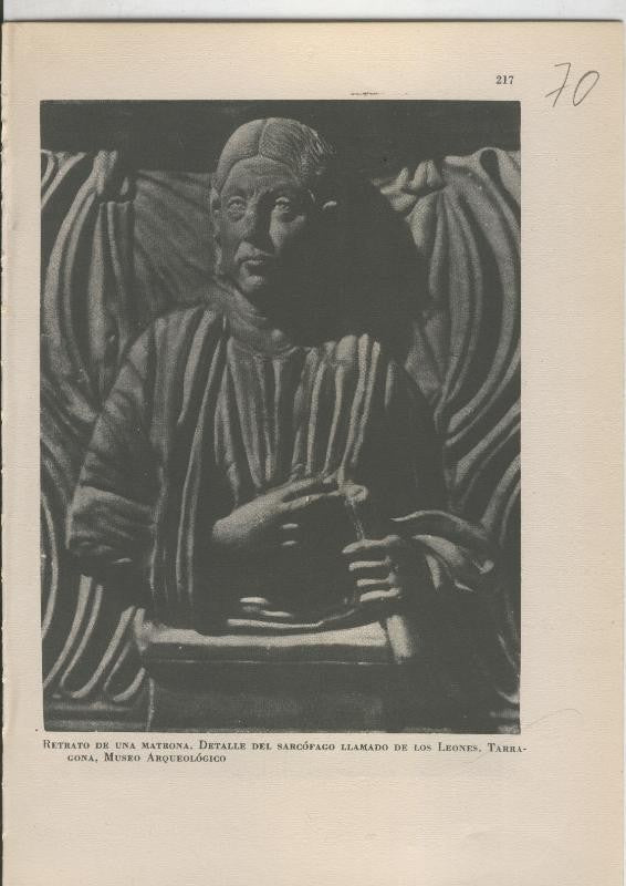 Arte Hispanico lamina numerada 070: Retrato de una matrona