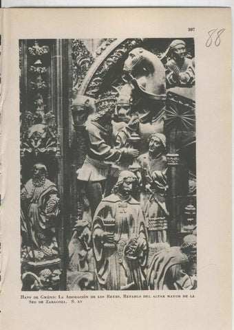 Arte Hispanico lamina numerada 088: Hans de Gmund: La adoracion de los reyes