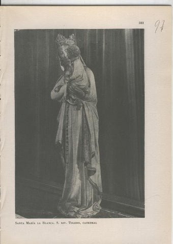 Arte Hispanico lamina numerada 097: Santa Maria la Blanca, catedral de Toledo