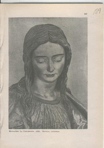 Arte Hispanico lamina numerada 109: Montañes: La Concepcion, catedral de Sevilla