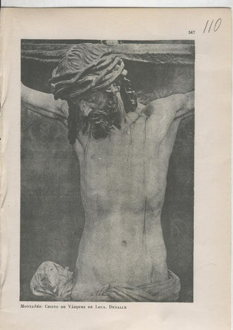 Arte Hispanico lamina numerada 110: Montañes: Cristo de Vazquez de Leca