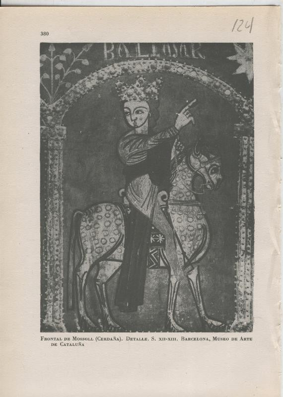 Arte Hispanico lamina numerada 124: Frontal de Mossoll, Cerdeña
