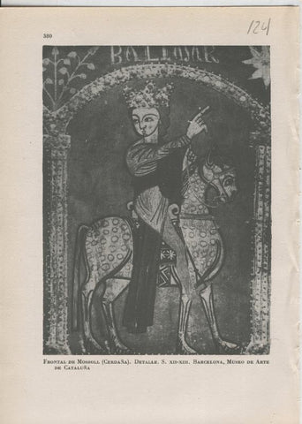 Arte Hispanico lamina numerada 124: Frontal de Mossoll, Cerdeña