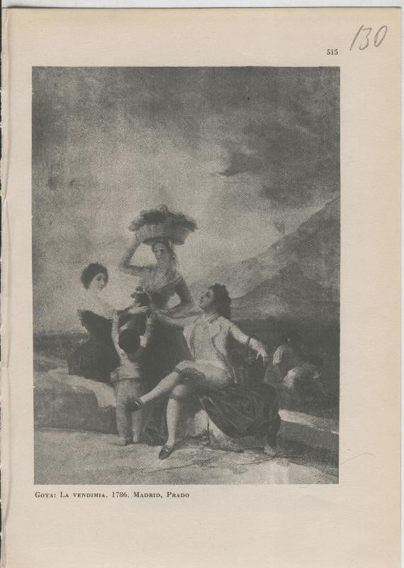 Arte Hispanico lamina numerada 130: Goya: La Vendimia