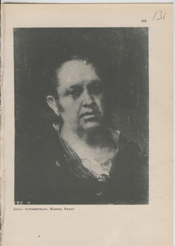 Arte Hispanico lamina numerada 131: Goya: autorretrato