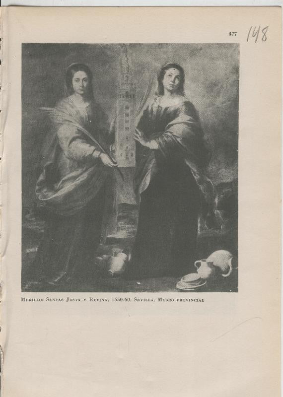 Arte Hispanico lamina numerada 148: Murillo: Santas Justas y Rufina