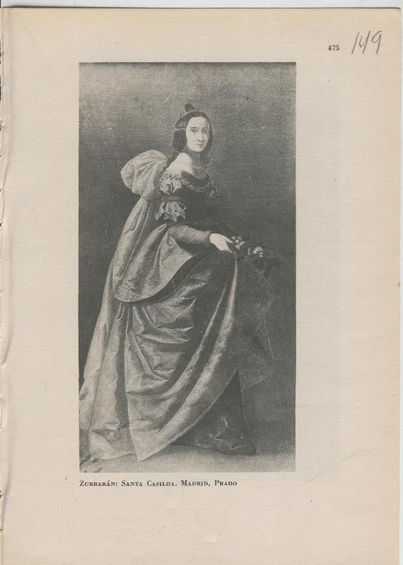 Arte Hispanico lamina numerada 149: Zurbaran: Santa Casilda