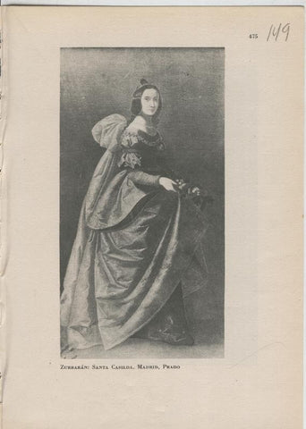 Arte Hispanico lamina numerada 149: Zurbaran: Santa Casilda