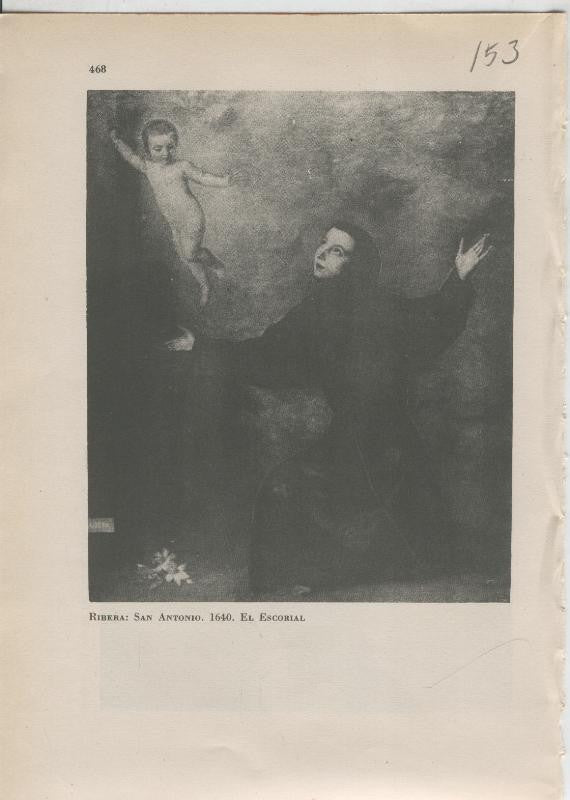 Arte Hispanico lamina numerada 153: Ribera: San Antonio, El Escorial