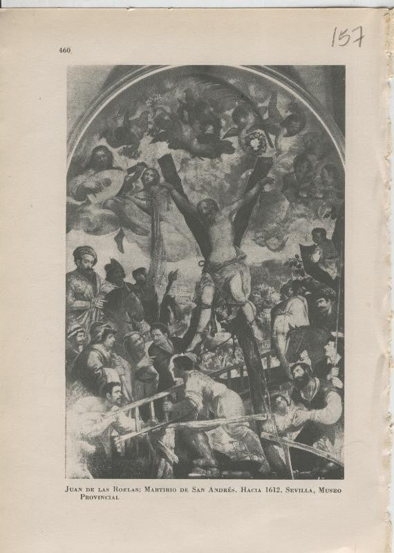 Arte Hispanico lamina numerada 157: Juan de las Roelas: Martirio de San Andres