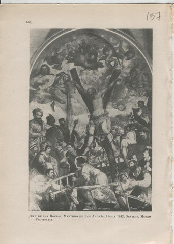 Arte Hispanico lamina numerada 157: Juan de las Roelas: Martirio de San Andres