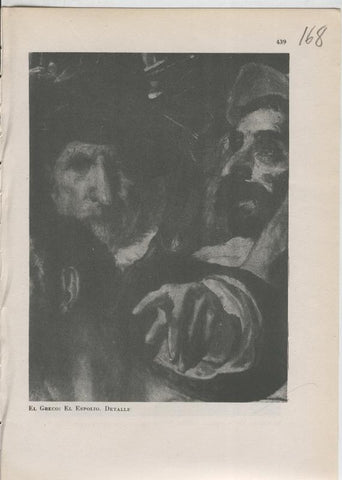 Arte Hispanico lamina numerada 168: El Greco: El Espolio