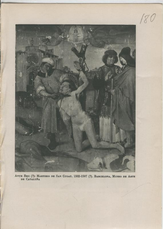 Arte Hispanico lamina numerada 180: Anye Bru: Martirio de San Cugat