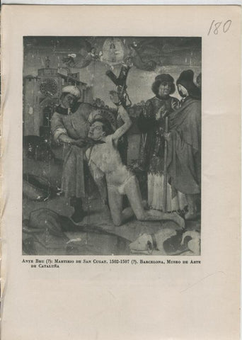 Arte Hispanico lamina numerada 180: Anye Bru: Martirio de San Cugat