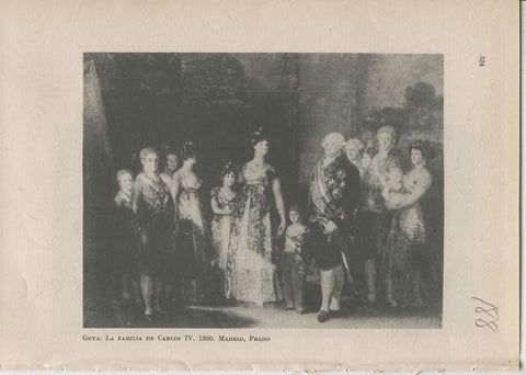 Arte Hispanico lamina numerada 188: Goya: La familia de Carlos IV