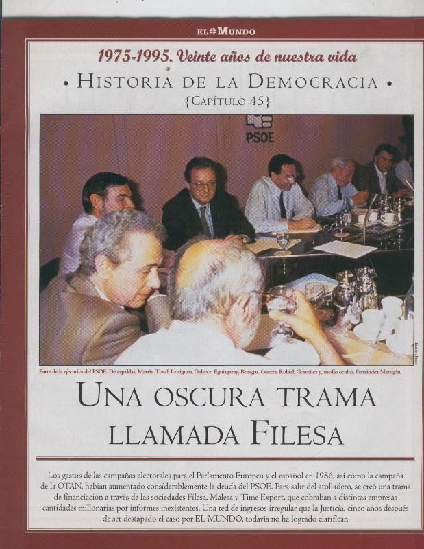 Historia de la Democracia 1975-1995: fasciculo numero 45: Una oscura trama llamada Filesa