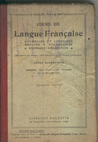Cours de Langue Française