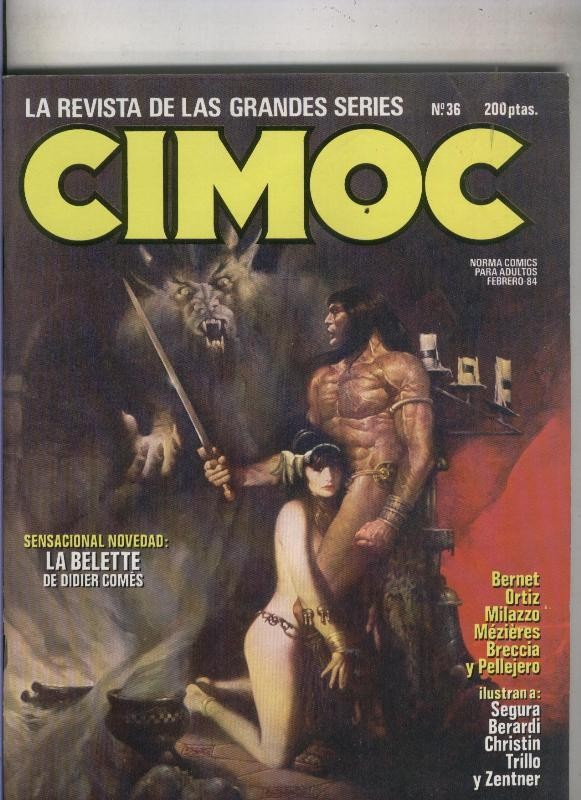 Cimoc revista numero 036: articulo 3 paginas sobre Manfred Sommer