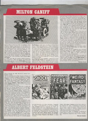 Historia de los Comics: Ficha de Milton Caniff y Albert Feldstein