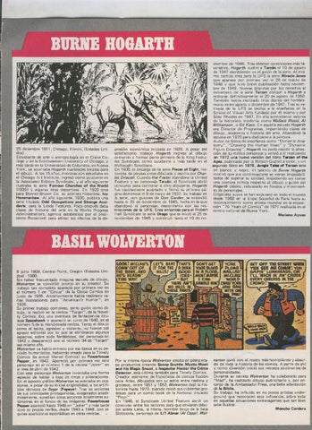 Historia de los Comics: Ficha de Burne Hogarth y Basil Wolverton