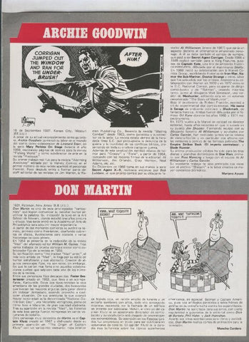 Historia de los Comics: Ficha de Archie Goodwin y Don Martin