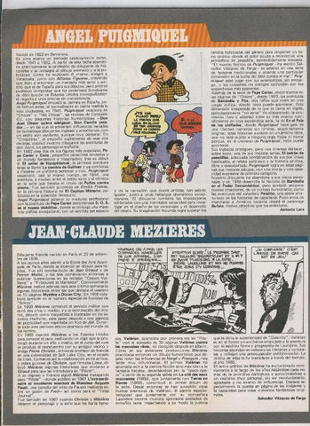 Historia de los Comics: Ficha de Angel Puigmiquel y Jean Claude Mezieres