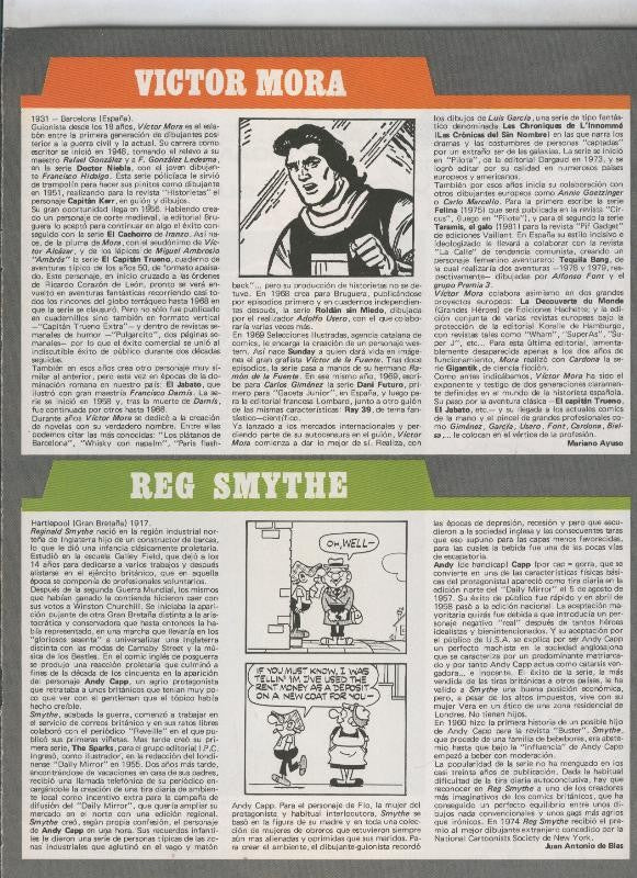 Historia de los Comics: Ficha de  Victor Mora y Reg Smythe