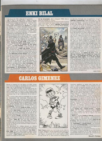 Historia de los Comics: Ficha de  Enki Bilal y Carlos Gimenez