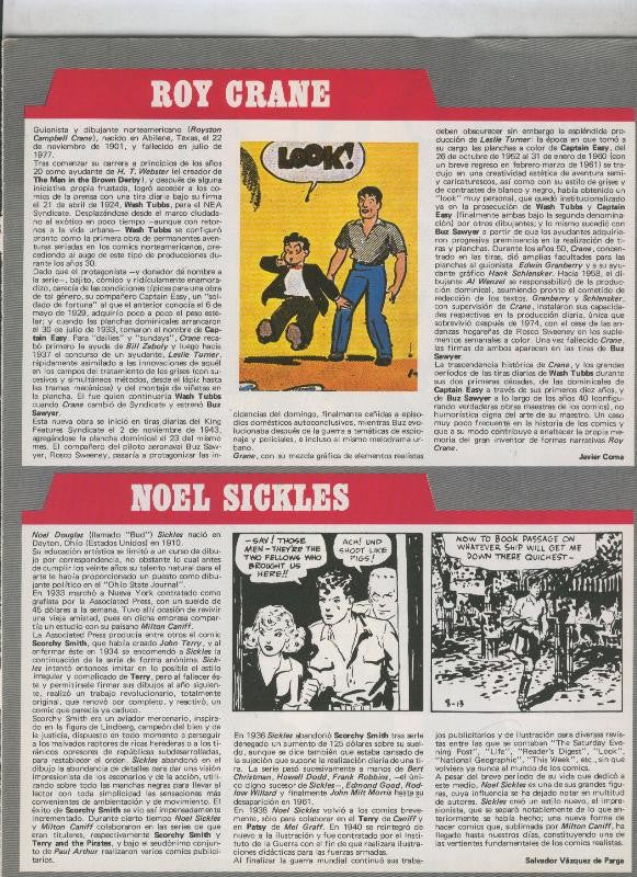 Historia de los Comics: Ficha de Roy Crane y Noel Sickles