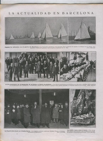 Nuevo Mundo numero 1513 del 19.1.1923:  Regata Balandros puerto Barcelona