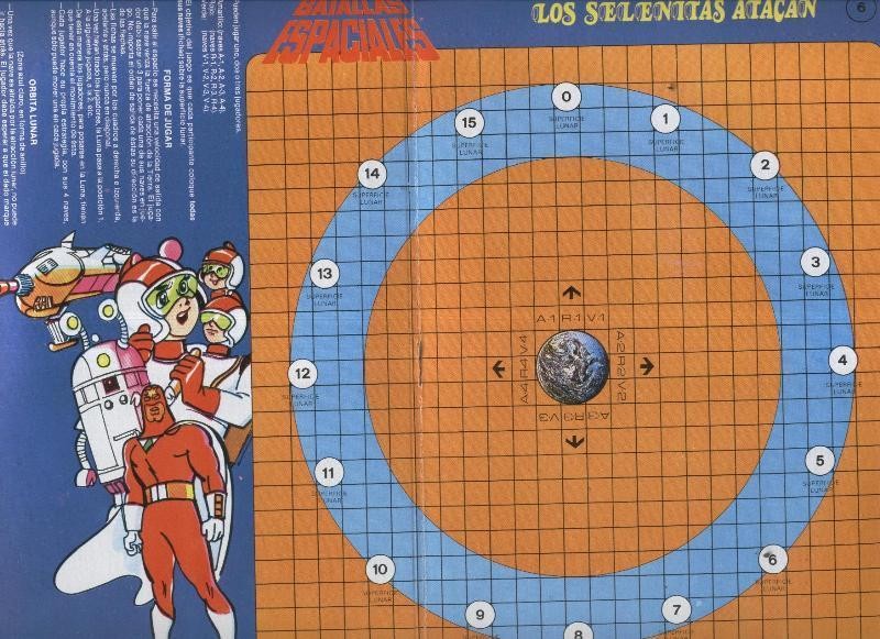 Carton de juego: Batallas espaciales: Los selenitas atacan
