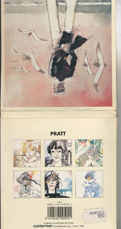 Hugo Pratt: estuche para las tarjeta doble con sobre  