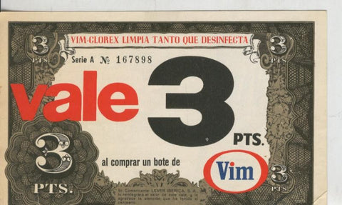Vale comercial de la firma Vim Clorex