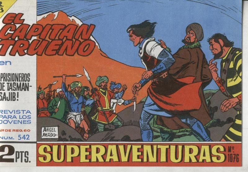 El Capitan trueno facsimil numero 542: Prisioneros de Tasman-Sajib