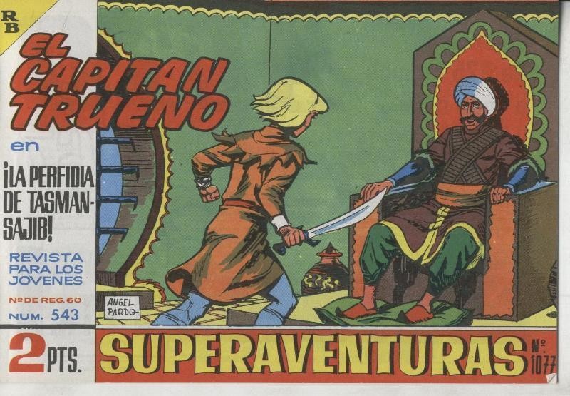 El Capitan trueno facsimil numero 543: La perfidia de Tasman-Sajib