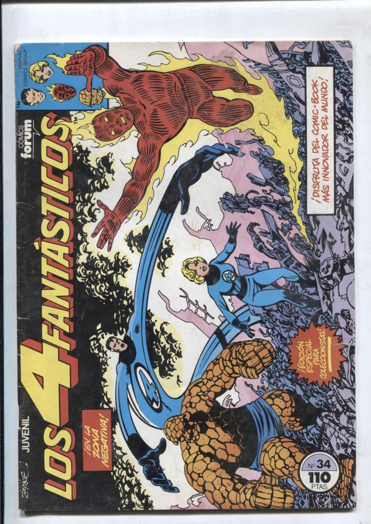 Los 4 Fantasticos volumen 1 numero 034: (numerado 1 en trasera)