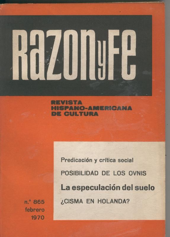 Razon y fe febrero 1970