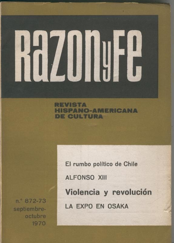 Razon y Fe septiembre-octubre 1970