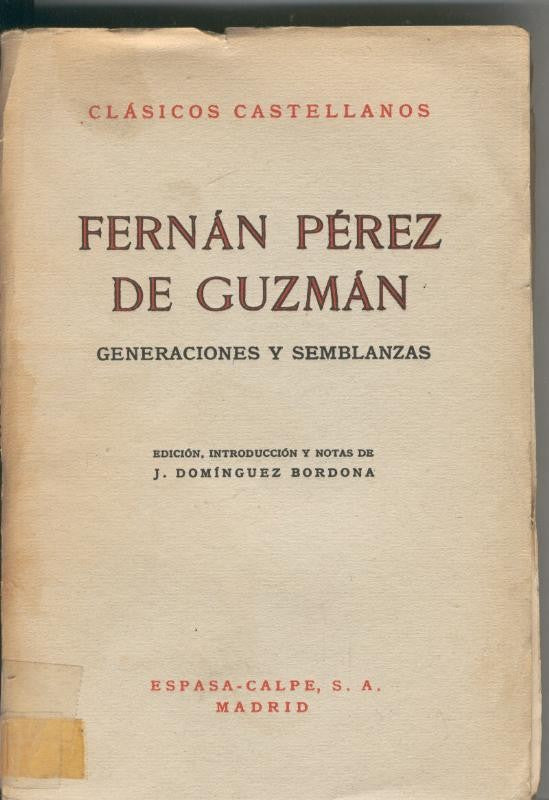Generaciones y semblanzas