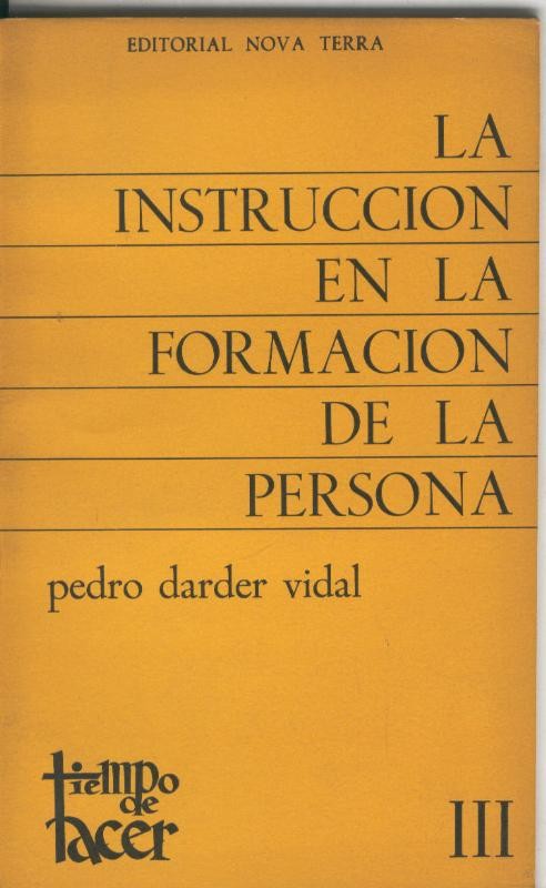 La instruccion en la formacion de la persona 