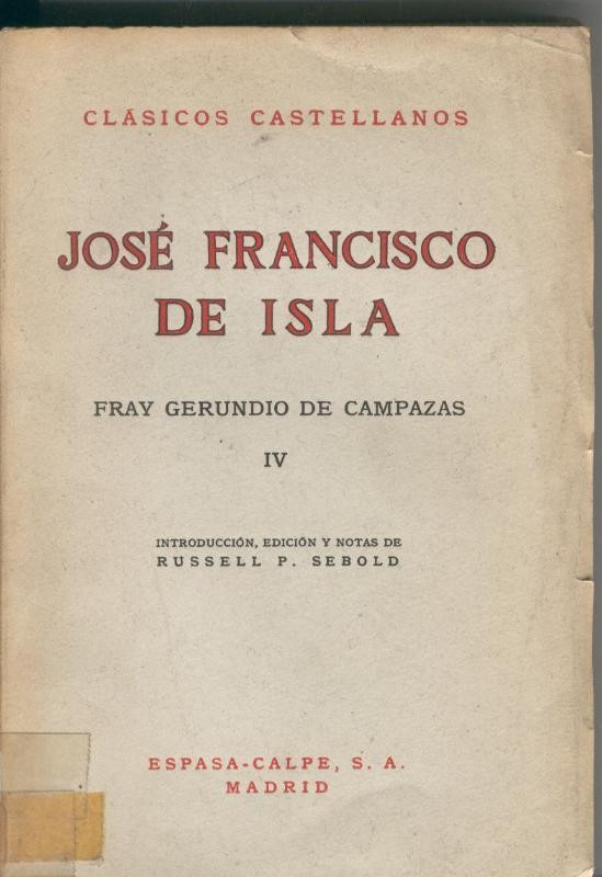 Fray Gerundio de Campazas Tomo IV