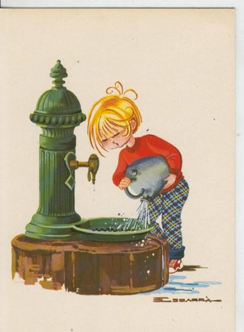 Postal 006864: Dibujo infantil, ilustracion de Escarra