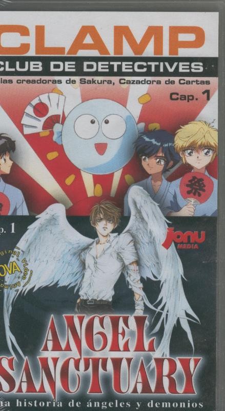 Video VHS: Club de Detectives y Angel Sanctuary con capitulo 1 de cada serie