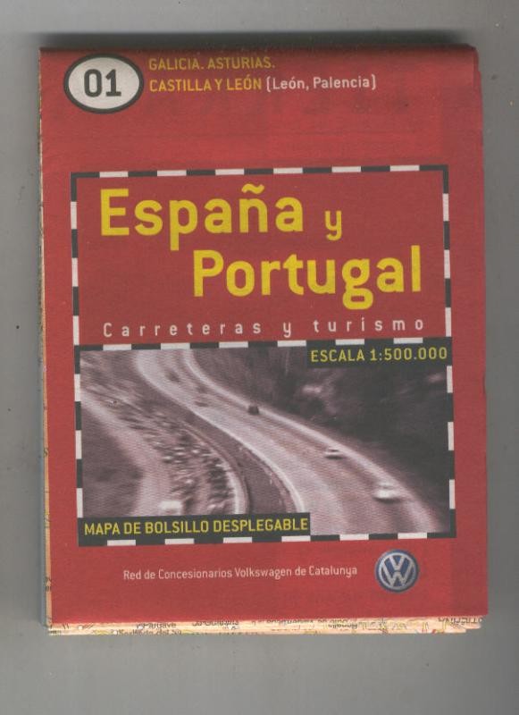 Mapa de bolsillo desplegable España y Portugal numero 01